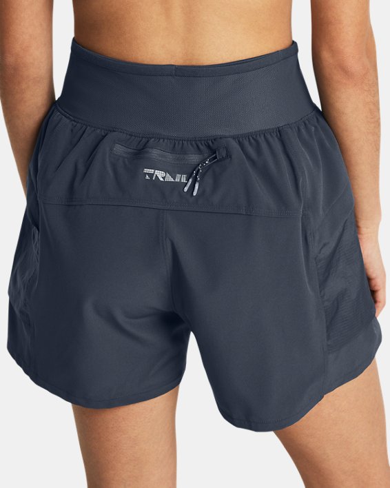 Women's UA Launch Trail Shorts in Gray image number 3